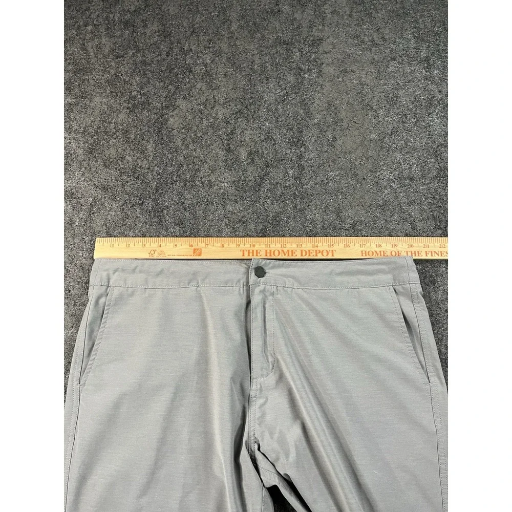 Faherty All Day Shorts Mens 38x9 Light Gray Casual Drawstring Chino Stretch